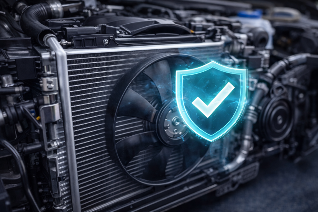 Fahrzeugkühler mit funktionierender Motorkühlung